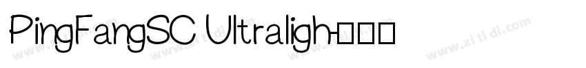 PingFangSC Ultraligh字体转换